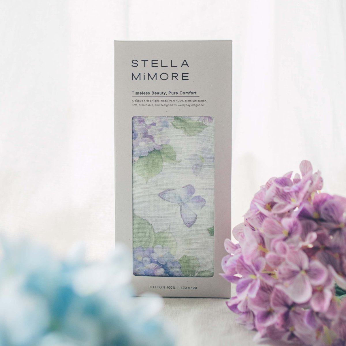 【今季限定30枚】花束スワドル 紫陽花 - Stella Mimore