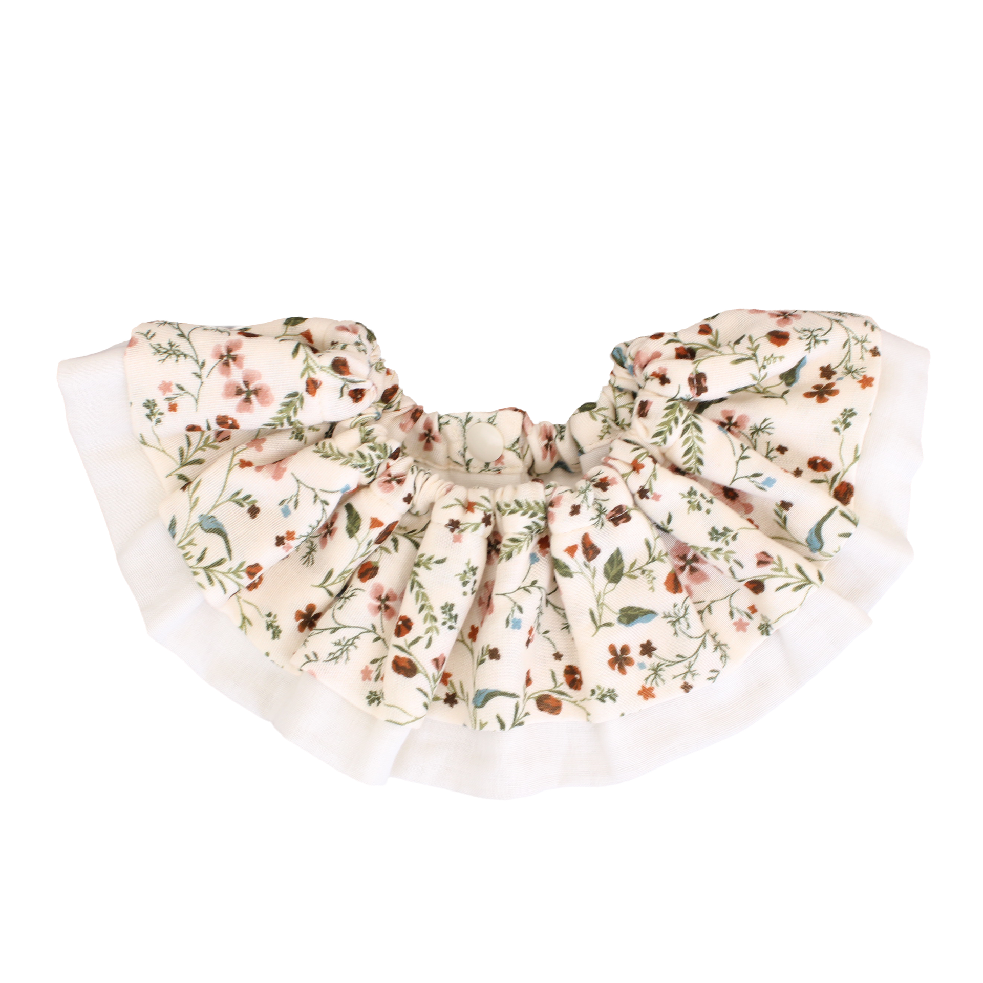 小花柄スタイ / 赤ちゃんの二段フリルスタイ | Stella Mimore ステラミモア