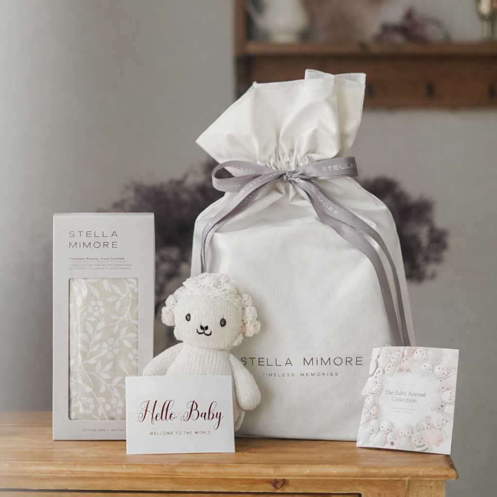 出産祝いギフトセット｜選べる おくるみ+ぬいぐるみ 【cuddle + kind ベビーアニマル】 - Stella Mimore