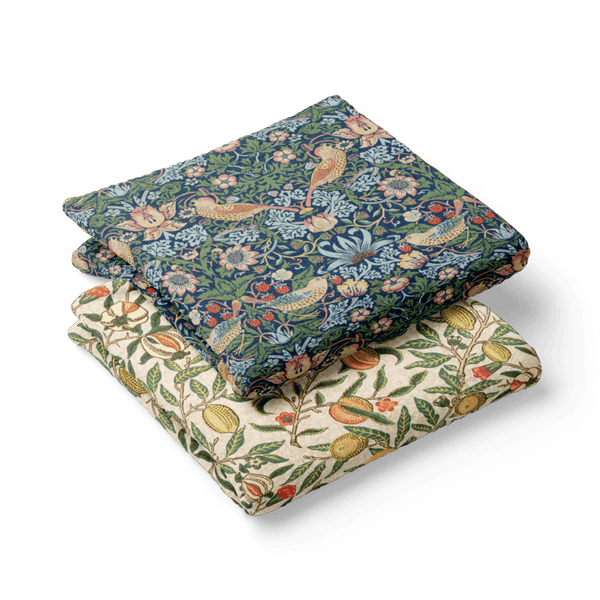 【人気No.2】おくるみ 2枚セット｜いちご泥棒×フルーツ｜ウィリアム・モリス柄 - Stella Mimore