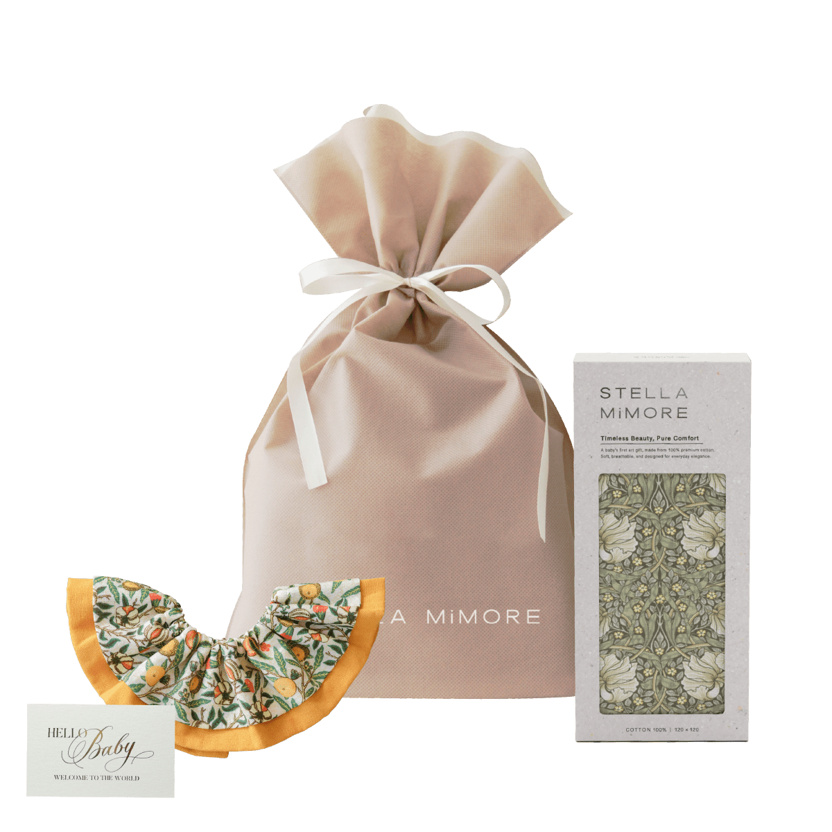 出産祝いギフトセット｜柄が選べる おくるみ+スタイセット - Stella Mimore