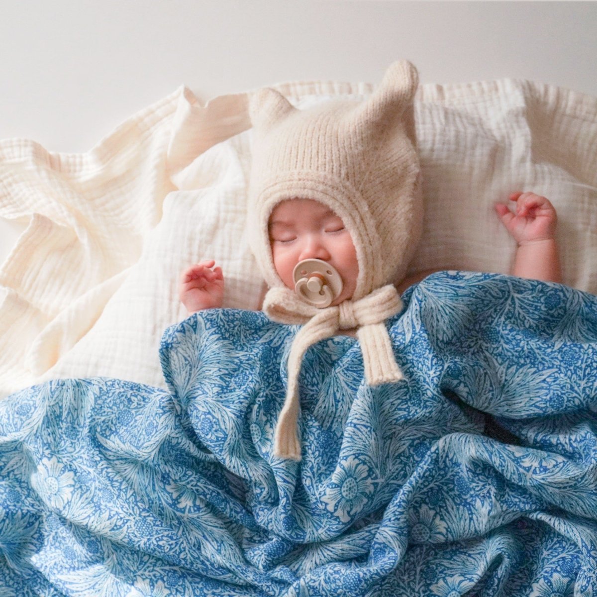 おくるみ ガーゼ｜花束スワドル ウィリアムモリス マリーゴールド