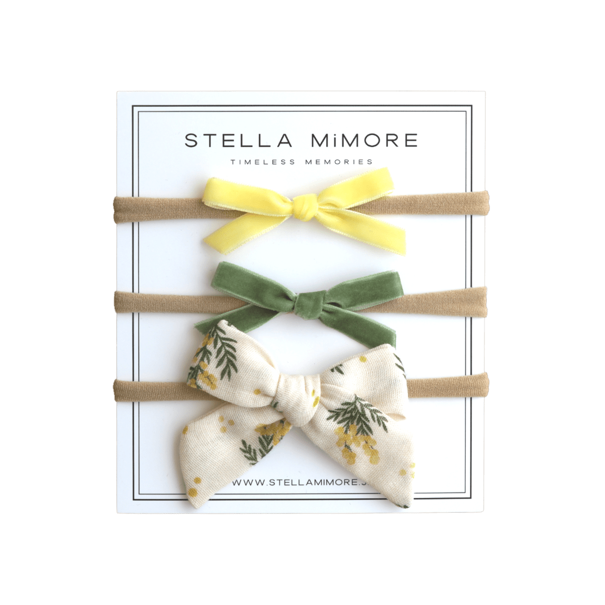 【近日販売開始】ベビーヘアバンド リボンアソート / ミモザ - Stella Mimore